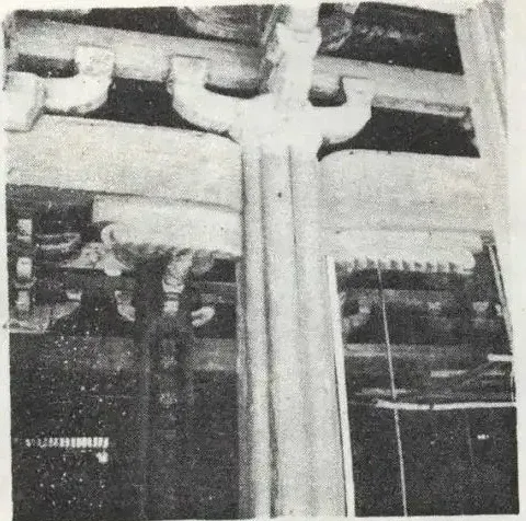 1954年保国寺大殿正面檐柱及雀替勘测照片