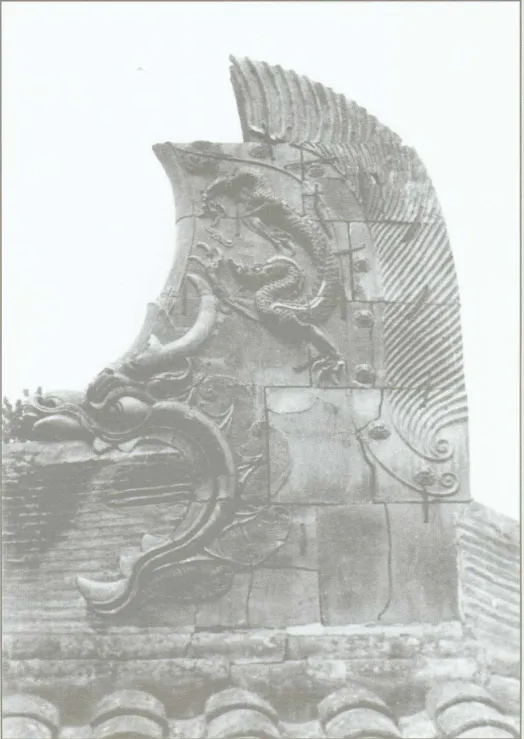 梁思成等摄《中国古建筑图典》整理本：佛光寺大殿正脊鸱尾