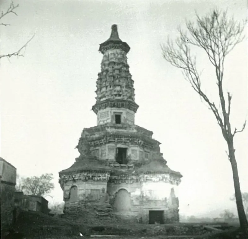 华北交通档案：1939年12月正定广惠寺华塔旧影，作者不详，CC BY 4.0