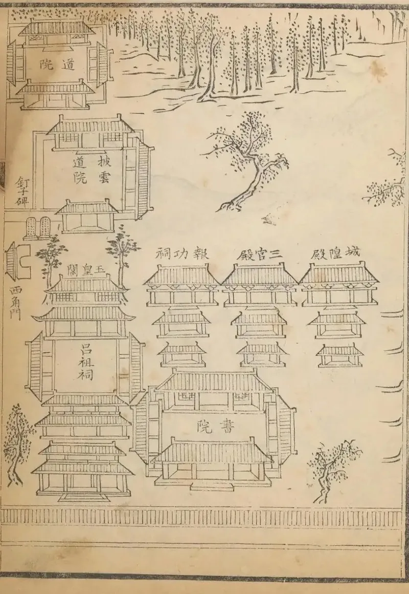 乾隆蒲州府志永乐宫图后页